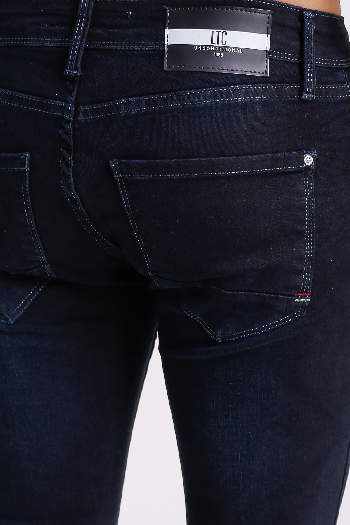 Lacivert Süperslim/sknny Fit Fermuarlı Erkek Jeans Pantolon